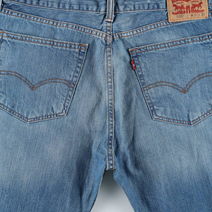 Levi's 505 tapered denim pants for men, size w37 cotton blue type Vintage Second Hand