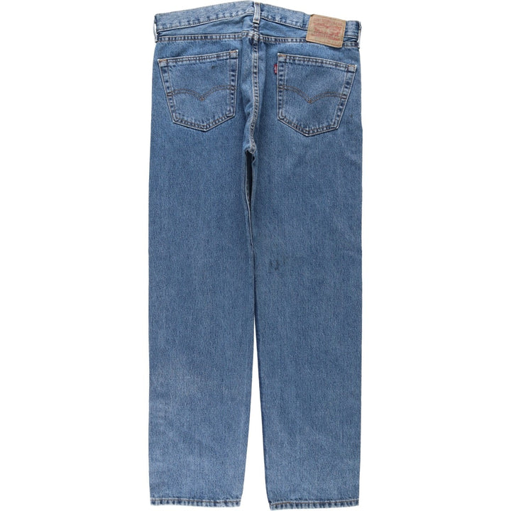 Levi's 505 tapered denim pants for men, size w36 cotton blue type Vintage Second Hand