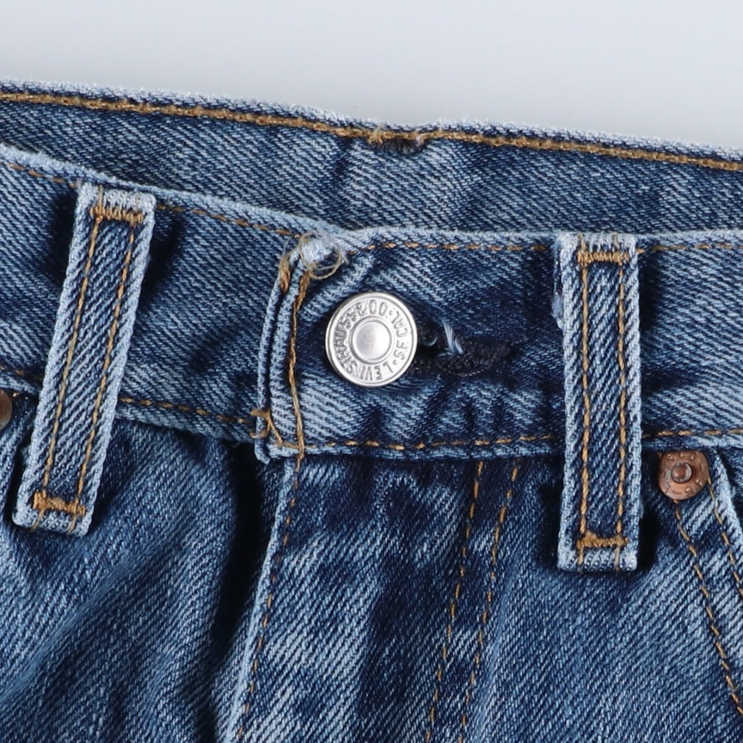 Levi's 505 tapered denim pants for men, size w36 cotton blue type Vintage Second Hand
