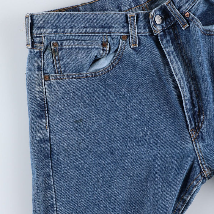 Levi's 505 tapered denim pants for men, size w36 cotton blue type Vintage Second Hand