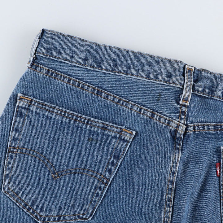 Levi's 505 tapered denim pants for men, size w36 cotton blue type Vintage Second Hand