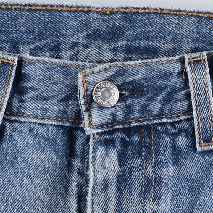Levi's 505 tapered denim pants for men, equivalent to w35 cotton blue type Vintage Second Hand