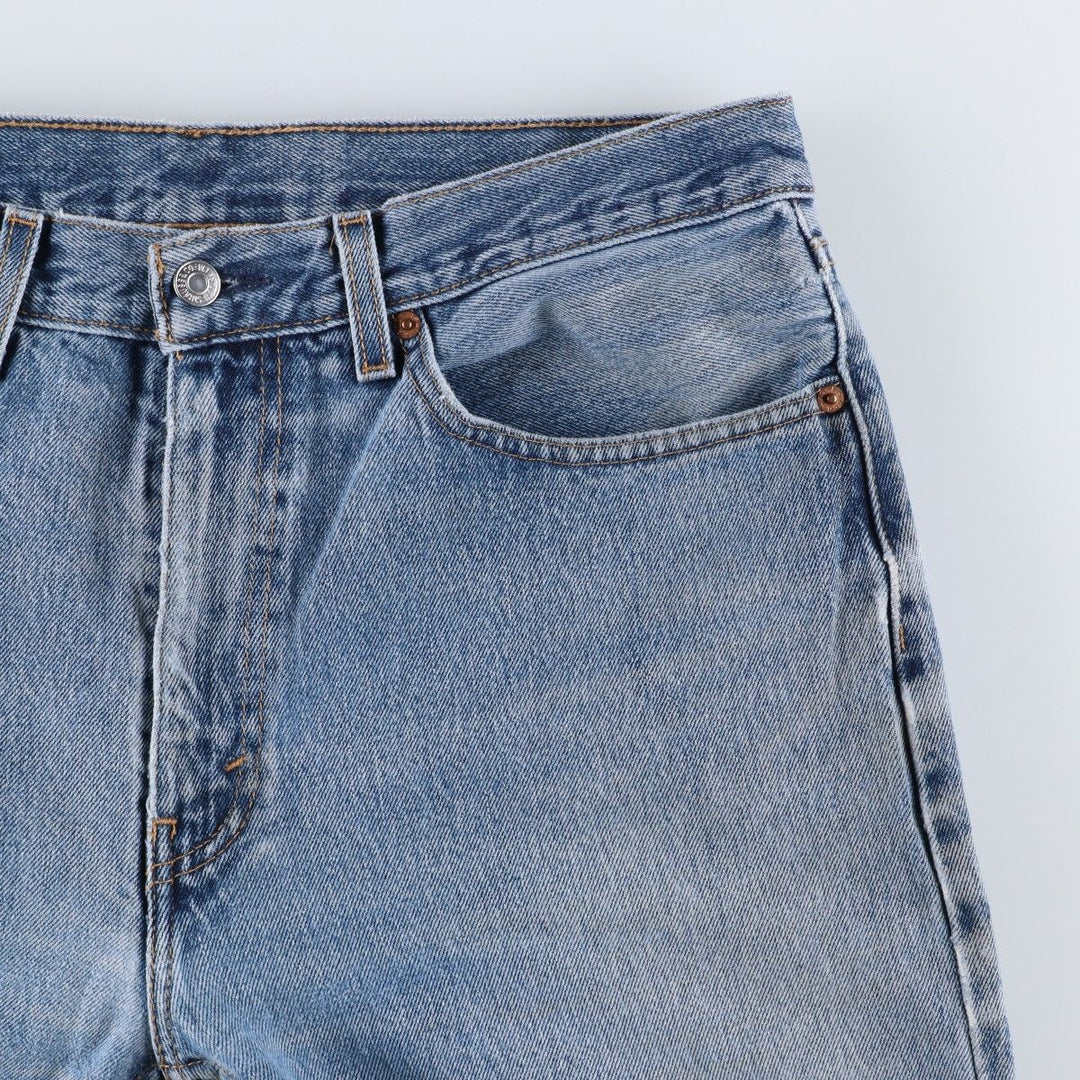 Levi's 505 tapered denim pants for men, equivalent to w35 cotton blue type Vintage Second Hand