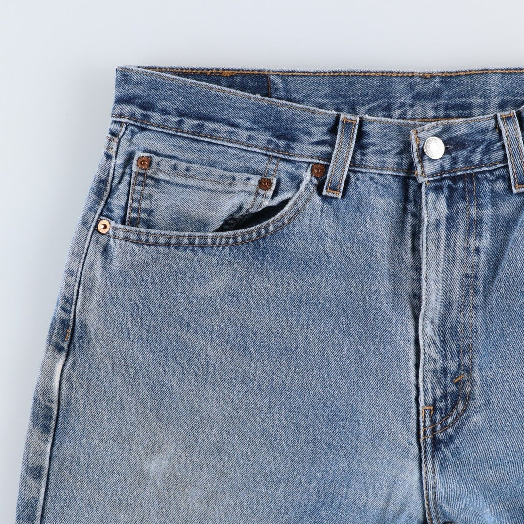 Levi's 505 tapered denim pants for men, equivalent to w35 cotton blue type Vintage Second Hand
