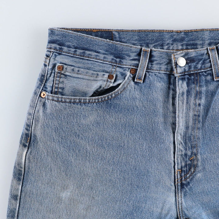Levi's 505 tapered denim pants for men, equivalent to w35 cotton blue type Vintage Second Hand