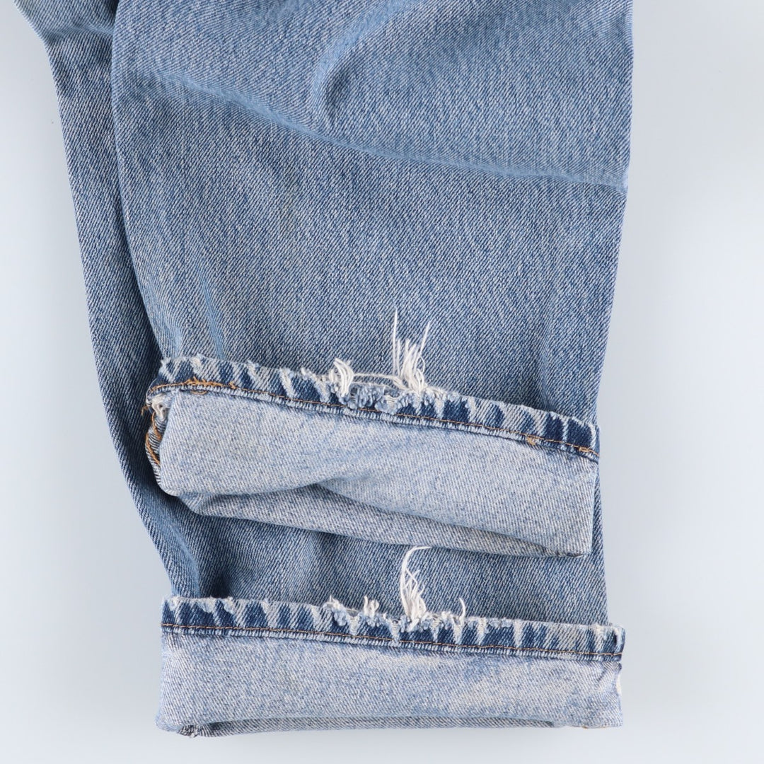 Levi's 505 tapered denim pants for men, equivalent to w35 cotton blue type Vintage Second Hand