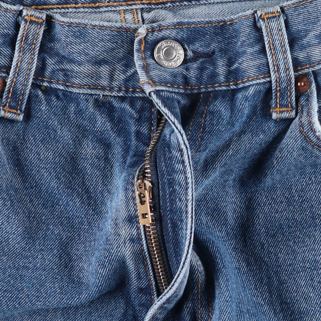 Levi's 505 tapered denim pants for men, equivalent to w35 unclear blue type Vintage Second Hand