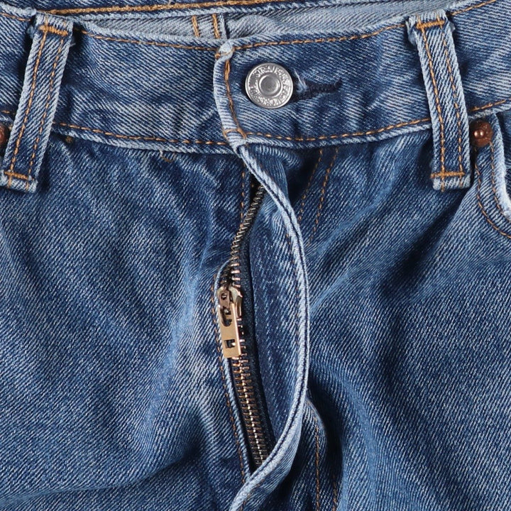 Levi's 505 tapered denim pants for men, equivalent to w35 unclear blue type Vintage Second Hand