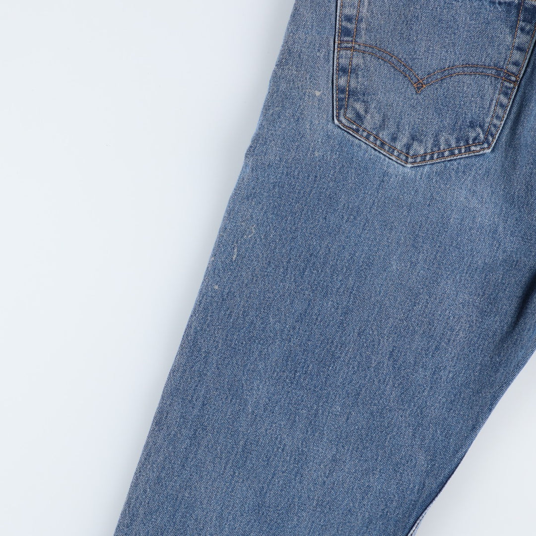 Levi's 505 tapered denim pants for men, equivalent to w35 unclear blue type Vintage Second Hand