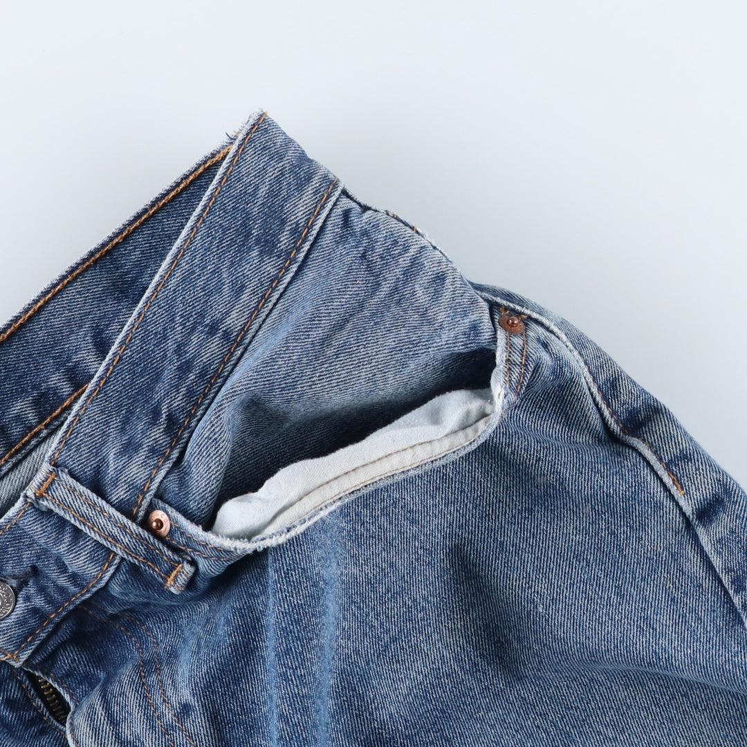 Levi's 505 tapered denim pants for men, equivalent to w35 unclear blue type Vintage Second Hand