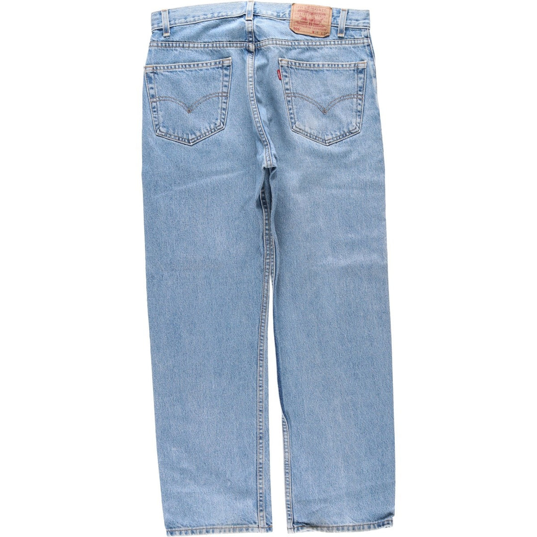 00'S Levi's 505 REGULAR FIT tapered denim pants for men, size w34 cotton blue type Vintage Second Hand