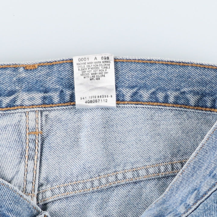 00'S Levi's 505 REGULAR FIT tapered denim pants for men, size w34 cotton blue type Vintage Second Hand