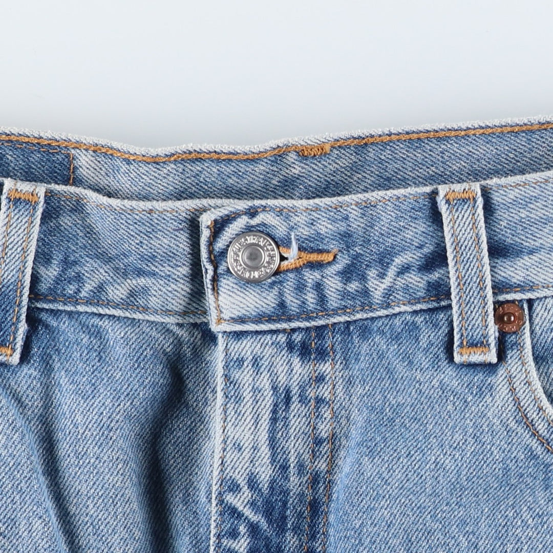 00'S Levi's 505 REGULAR FIT tapered denim pants for men, size w34 cotton blue type Vintage Second Hand