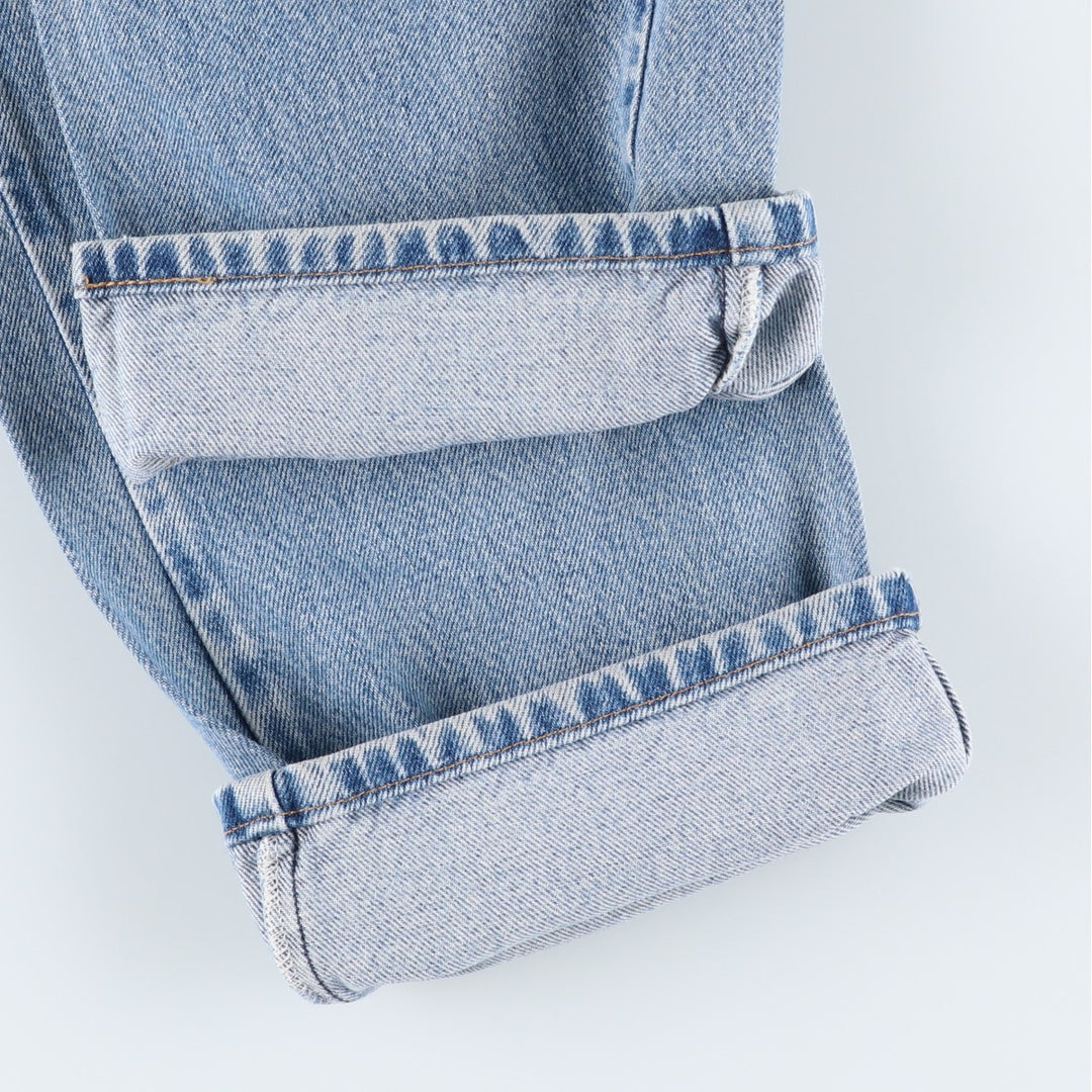 00'S Levi's 505 REGULAR FIT tapered denim pants for men, size w34 cotton blue type Vintage Second Hand