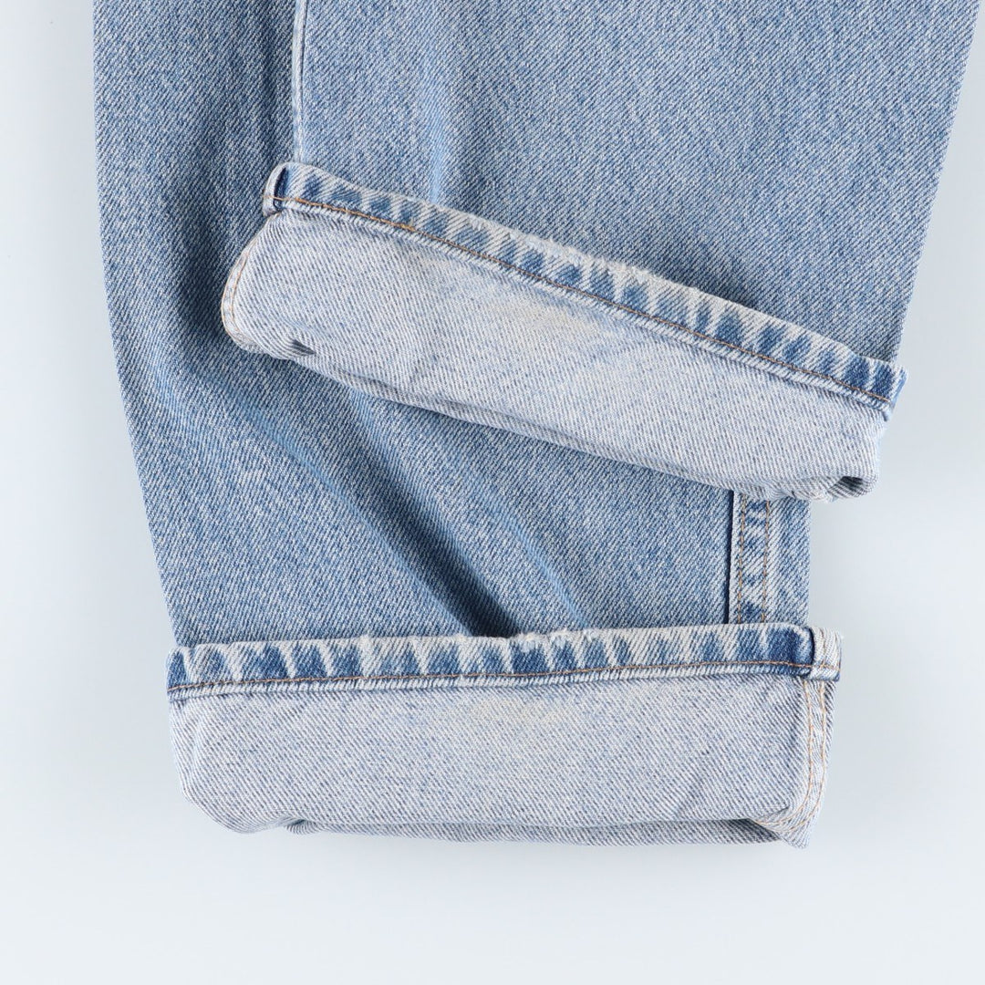 00'S Levi's 505 REGULAR FIT tapered denim pants for men, size w34 cotton blue type Vintage Second Hand