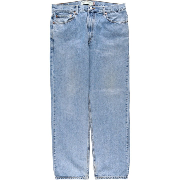 00'S Levi's 505 REGULAR FIT tapered denim pants for men, size w35 cotton Blue type light blue Vintage Second Hand
