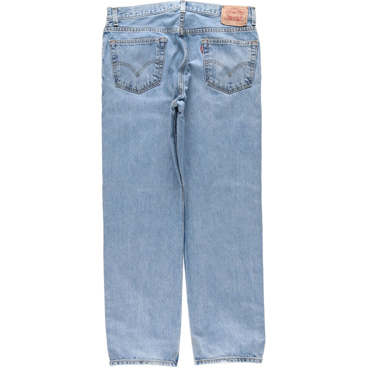 00'S Levi's 505 REGULAR FIT tapered denim pants for men, size w35 cotton Blue type light blue Vintage Second Hand