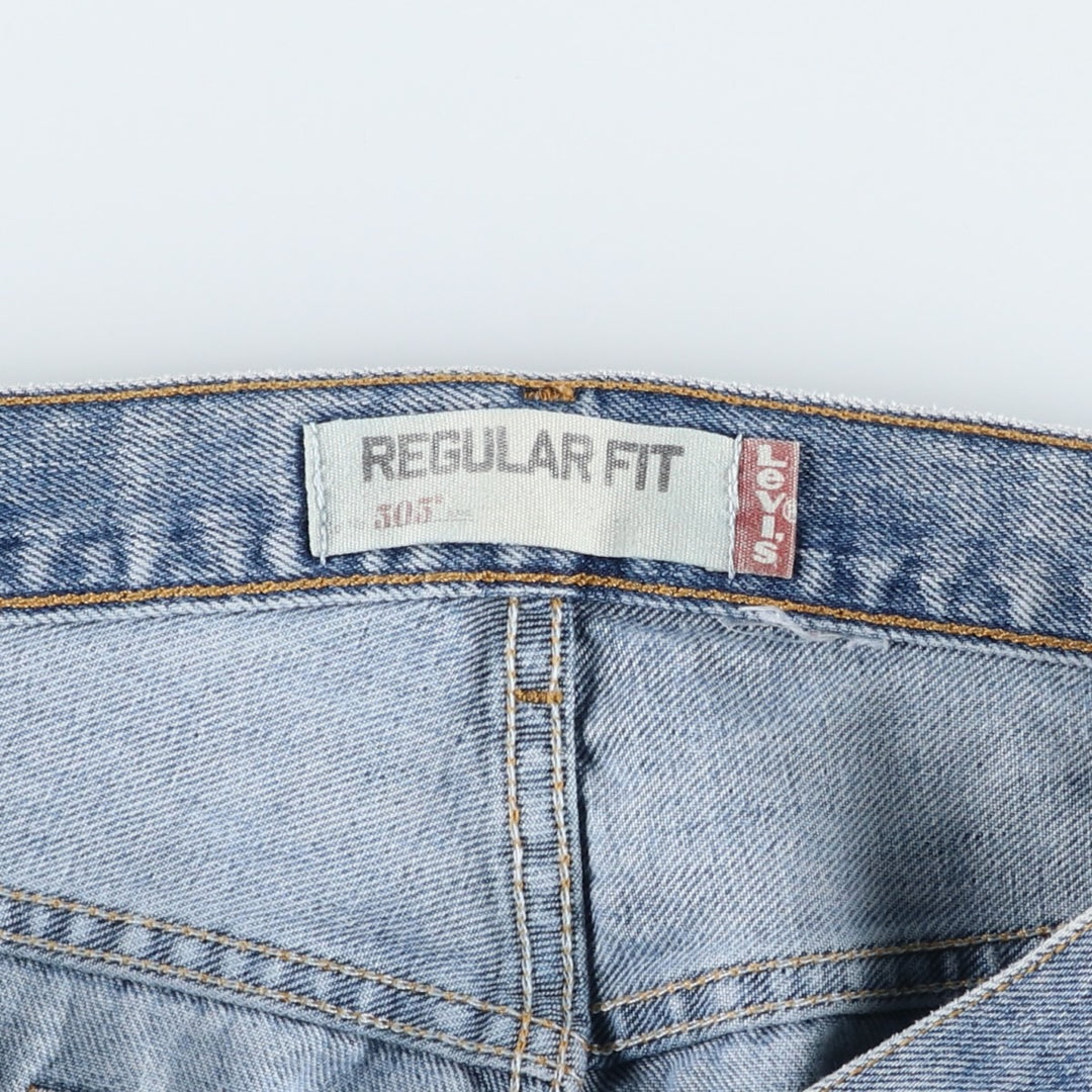 00'S Levi's 505 REGULAR FIT tapered denim pants for men, size w35 cotton Blue type light blue Vintage Second Hand
