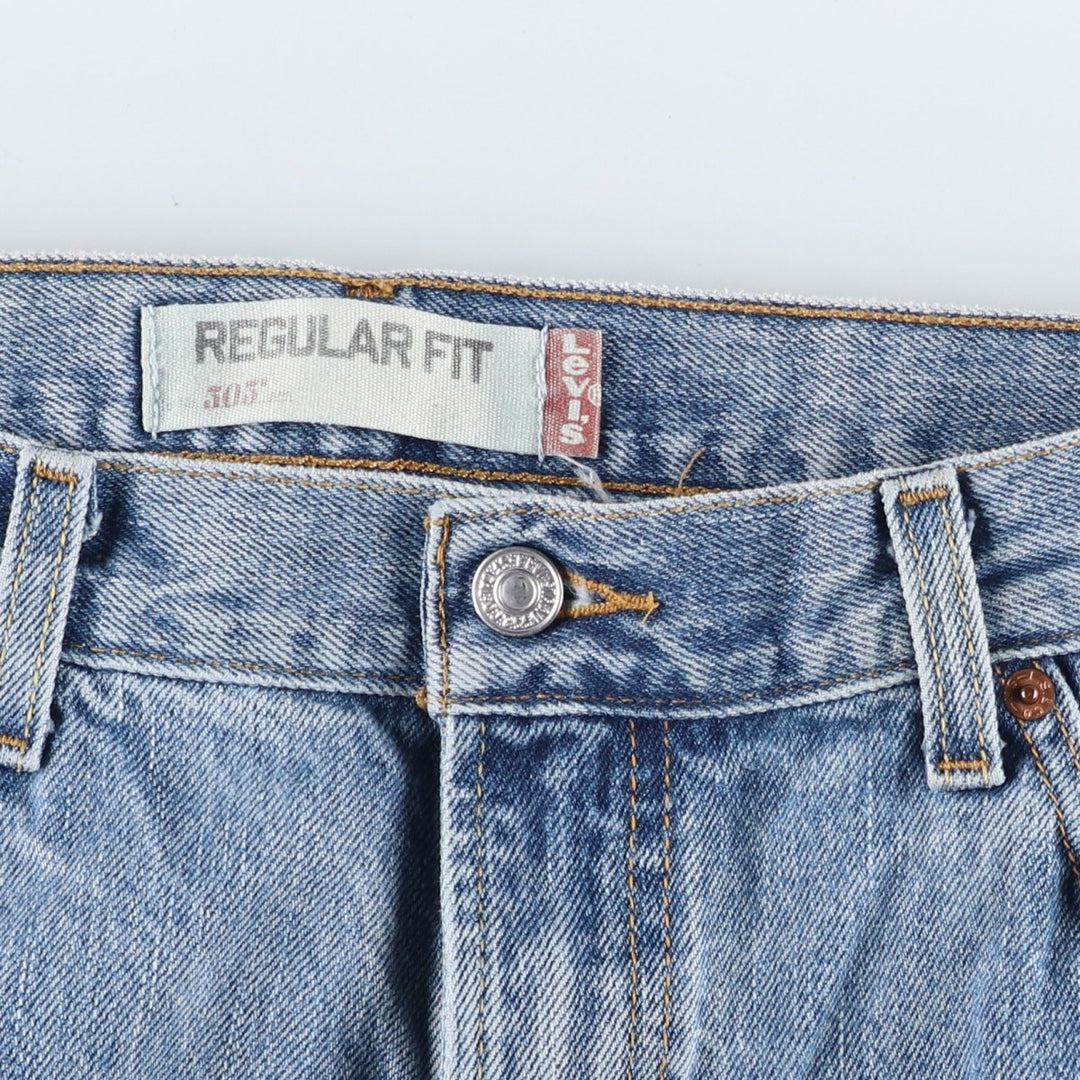 00'S Levi's 505 REGULAR FIT tapered denim pants for men, size w35 cotton Blue type light blue Vintage Second Hand