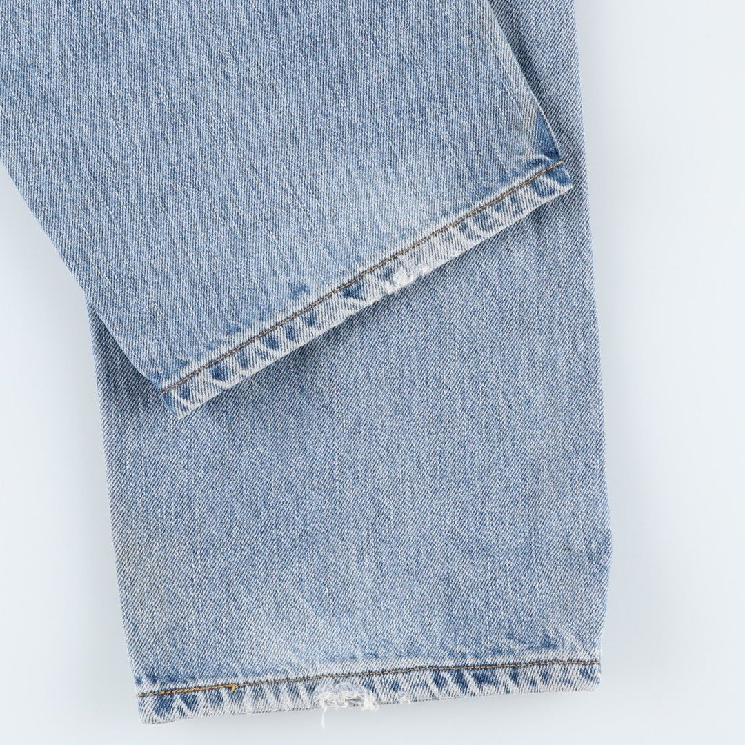 00'S Levi's 505 REGULAR FIT tapered denim pants for men, size w35 cotton Blue type light blue Vintage Second Hand