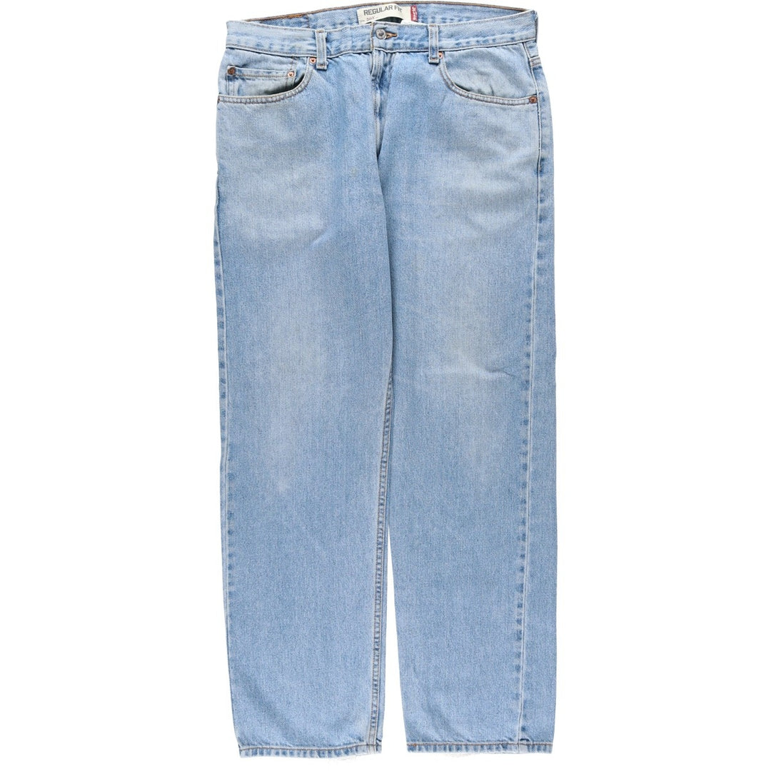 00'S Levi's 505 REGULAR FIT tapered denim pants for men, size w35 cotton Blue type light blue Vintage Second Hand