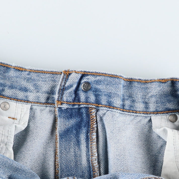 00'S Levi's 505 REGULAR FIT tapered denim pants for men, size w35 cotton Blue type light blue Vintage Second Hand
