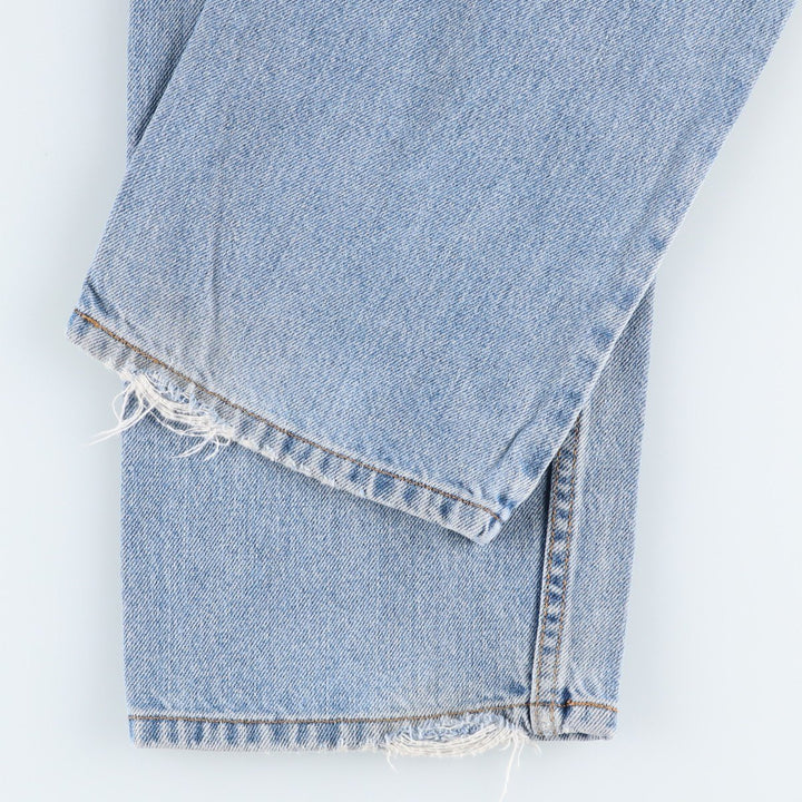 00'S Levi's 505 REGULAR FIT tapered denim pants for men, size w35 cotton Blue type light blue Vintage Second Hand