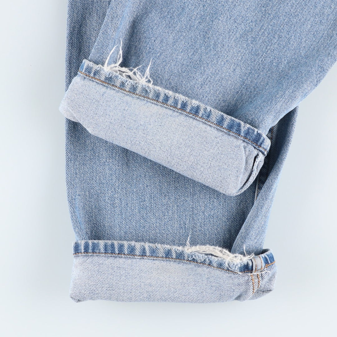 00'S Levi's 505 REGULAR FIT tapered denim pants for men, size w35 cotton Blue type light blue Vintage Second Hand