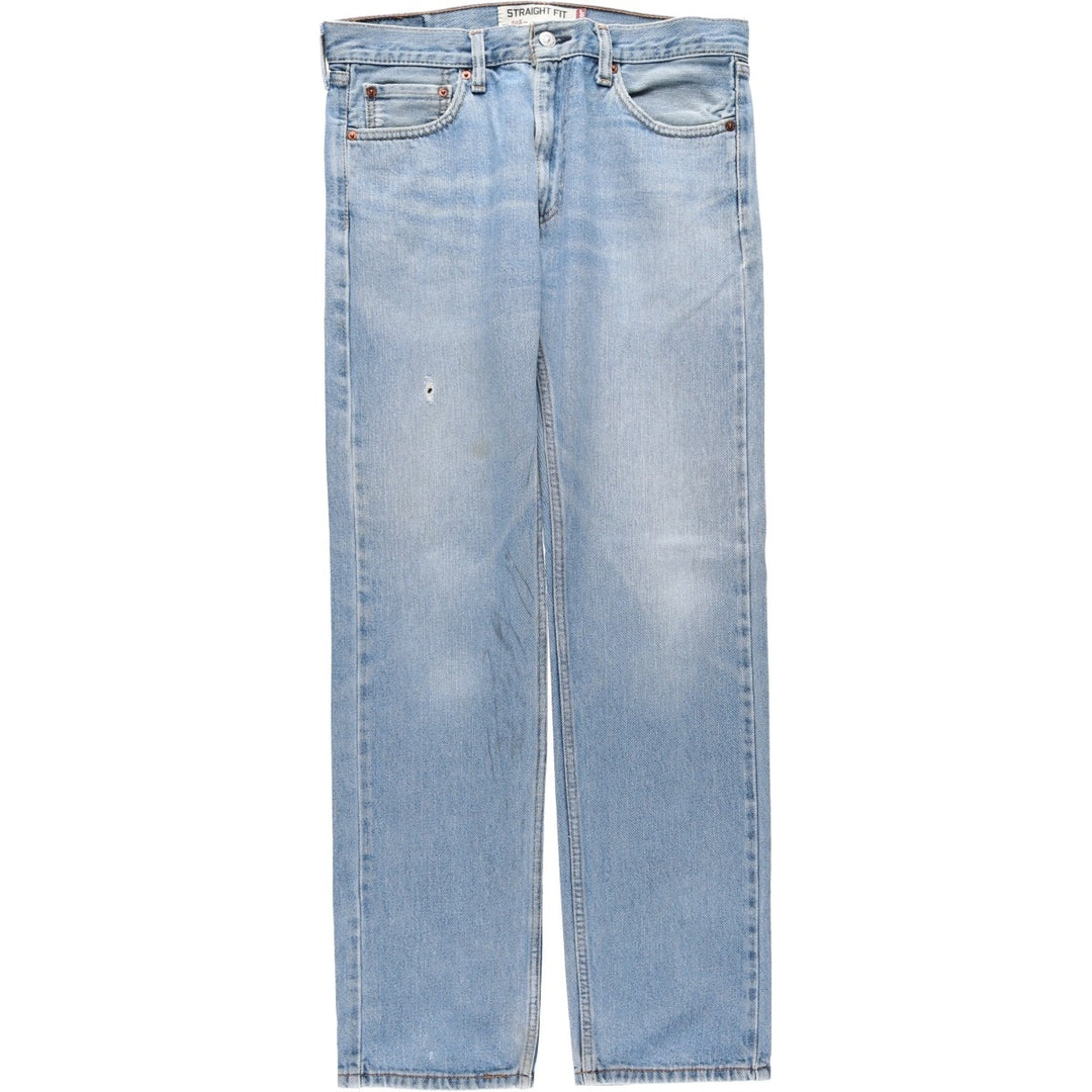 Levi's 505 STRAIGHT FIT tapered denim pants for men, size w34 cotton blue type Vintage Second Hand