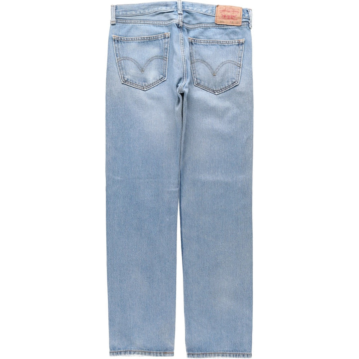 Levi's 505 STRAIGHT FIT tapered denim pants for men, size w34 cotton blue type Vintage Second Hand