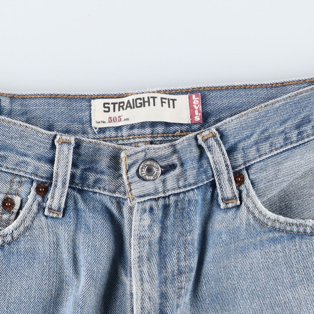 Levi's 505 STRAIGHT FIT tapered denim pants for men, size w34 cotton blue type Vintage Second Hand