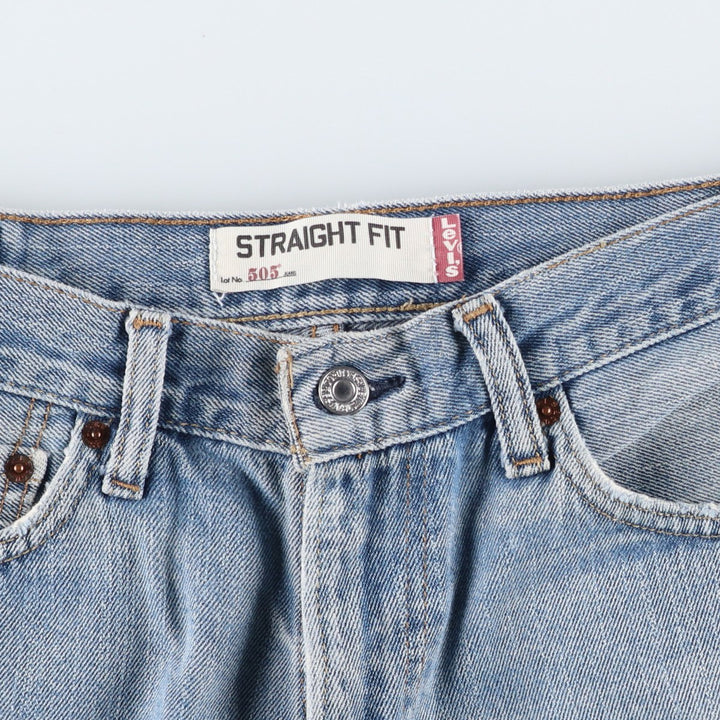 Levi's 505 STRAIGHT FIT tapered denim pants for men, size w34 cotton blue type Vintage Second Hand