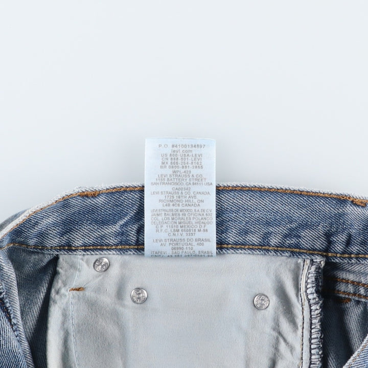 Levi's 505 STRAIGHT FIT tapered denim pants for men, size w34 cotton blue type Vintage Second Hand