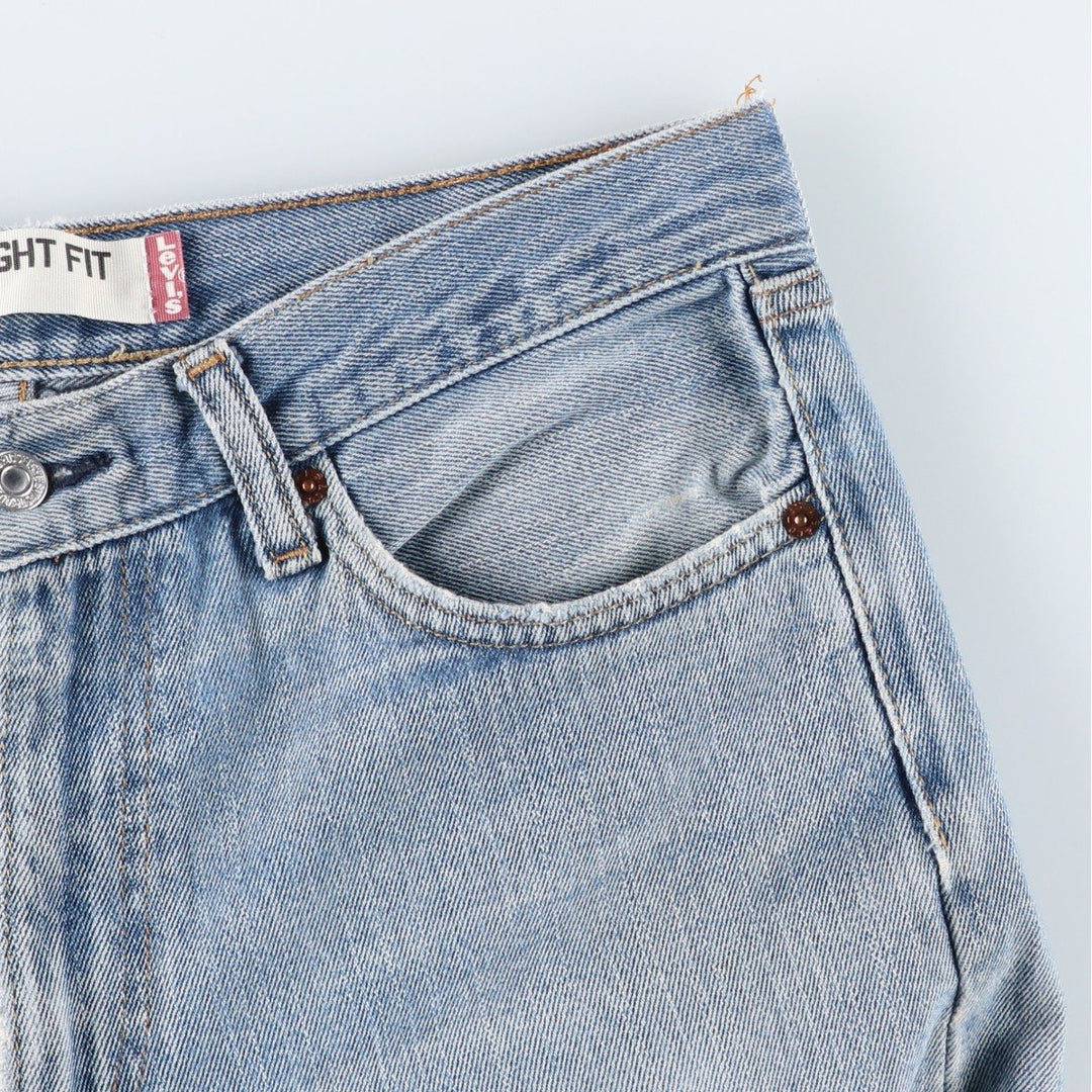 Levi's 505 STRAIGHT FIT tapered denim pants for men, size w34 cotton blue type Vintage Second Hand