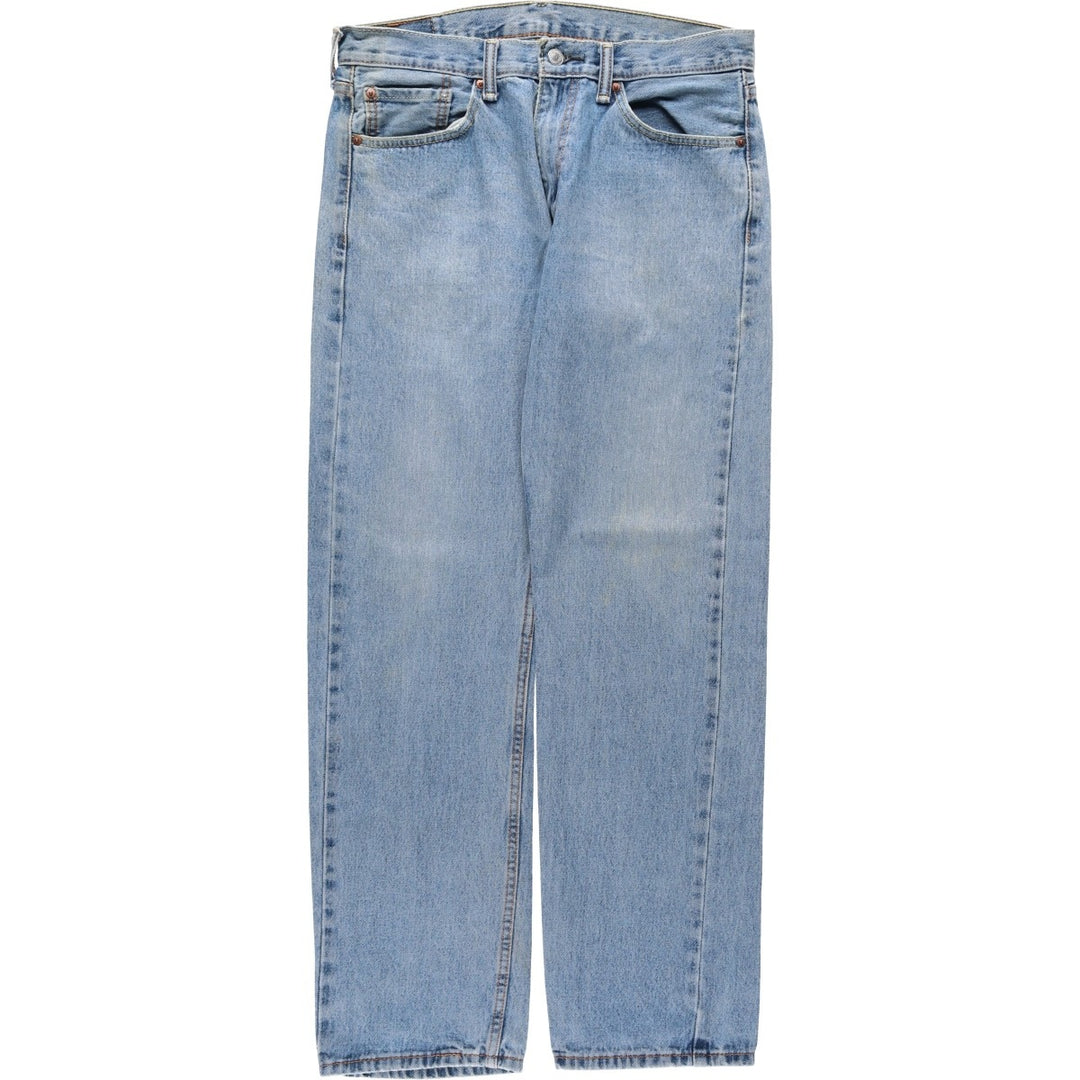 Levi's 505 tapered denim pants for men, size W34 cotton blue type Vintage Second Hand