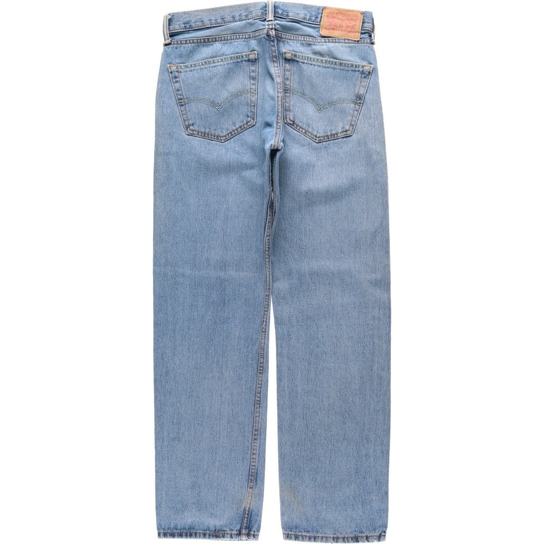 Levi's 505 tapered denim pants for men, size W34 cotton blue type Vintage Second Hand