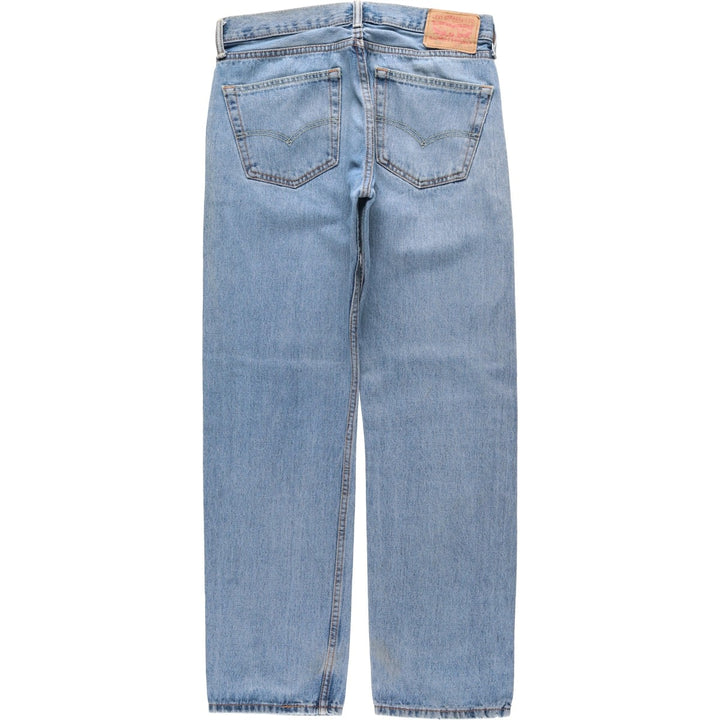 Levi's 505 tapered denim pants for men, size W34 cotton blue type Vintage Second Hand