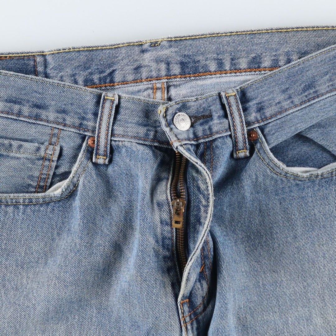 Levi's 505 tapered denim pants for men, size W34 cotton blue type Vintage Second Hand
