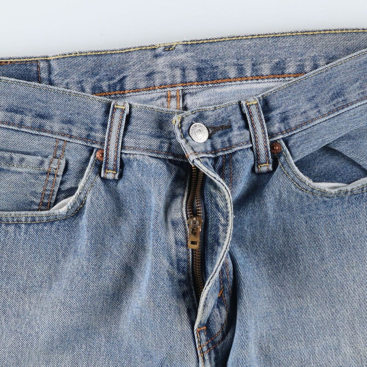 Levi's 505 tapered denim pants for men, size W34 cotton blue type Vintage Second Hand
