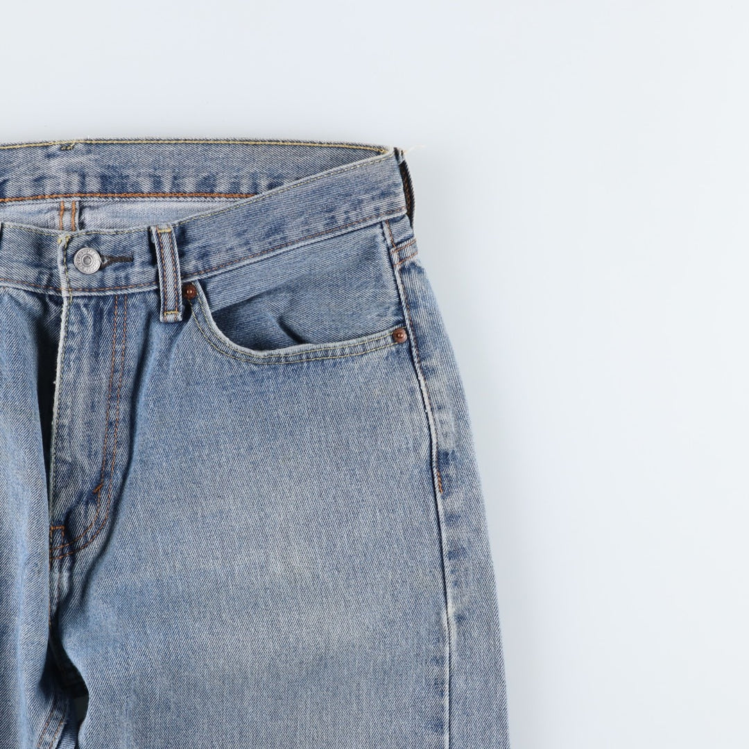 Levi's 505 tapered denim pants for men, size W34 cotton blue type Vintage Second Hand