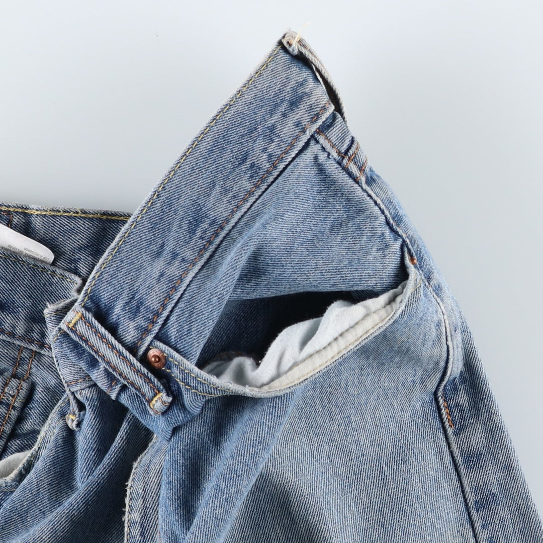 Levi's 505 tapered denim pants for men, size W34 cotton blue type Vintage Second Hand