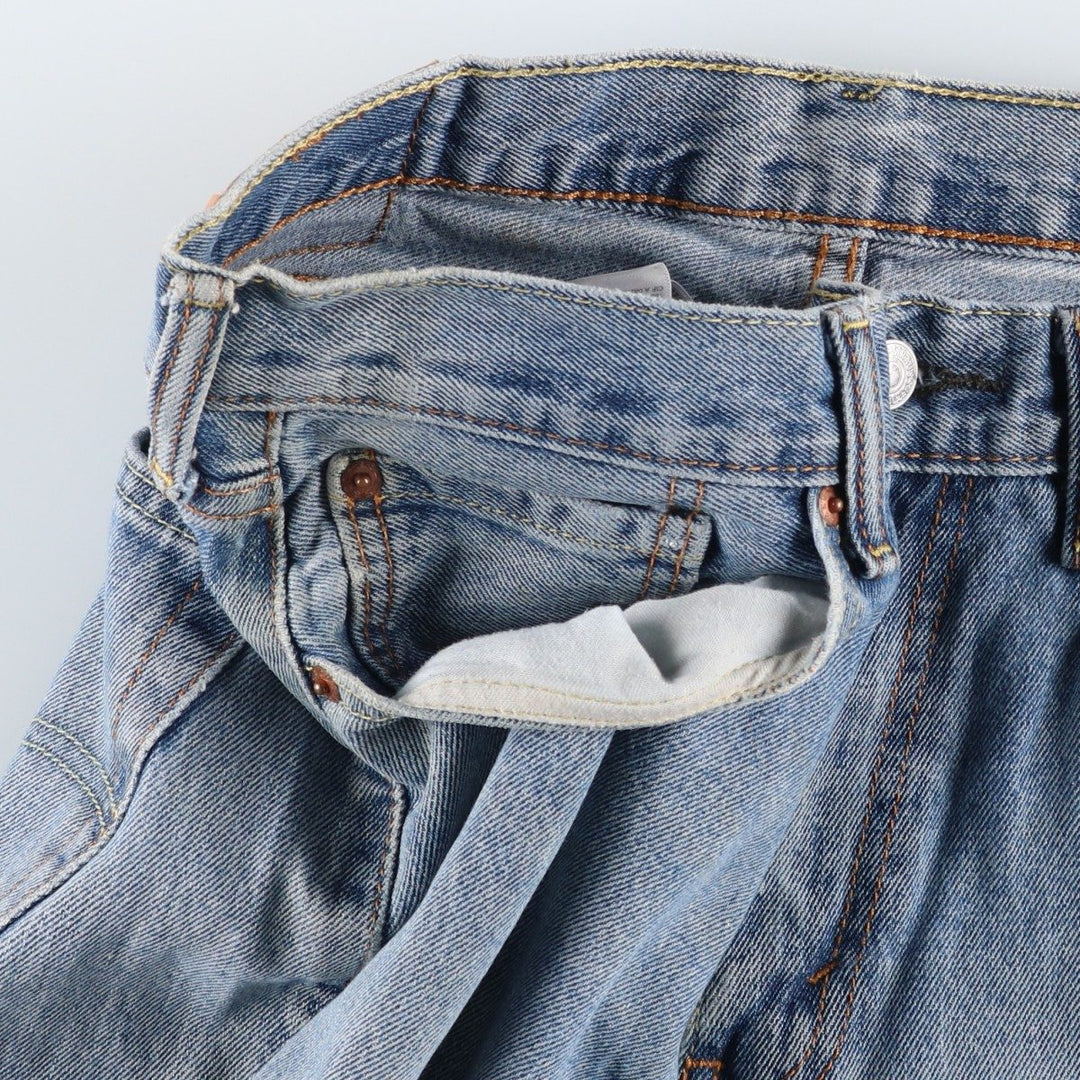Levi's 505 tapered denim pants for men, size W34 cotton blue type Vintage Second Hand