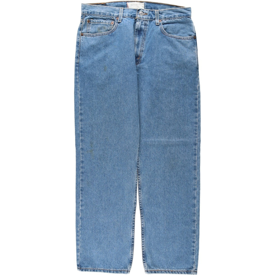 00'S Levi's 505 REGULAR FIT tapered denim pants for men, size w33 cotton blue type Vintage Second Hand