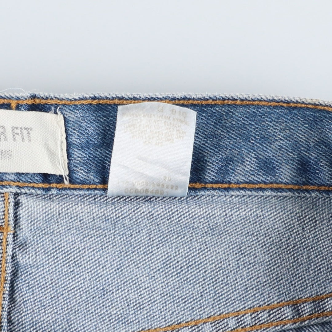 00'S Levi's 505 REGULAR FIT tapered denim pants for men, size w33 cotton blue type Vintage Second Hand