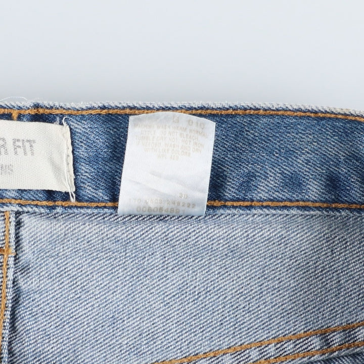 00'S Levi's 505 REGULAR FIT tapered denim pants for men, size w33 cotton blue type Vintage Second Hand