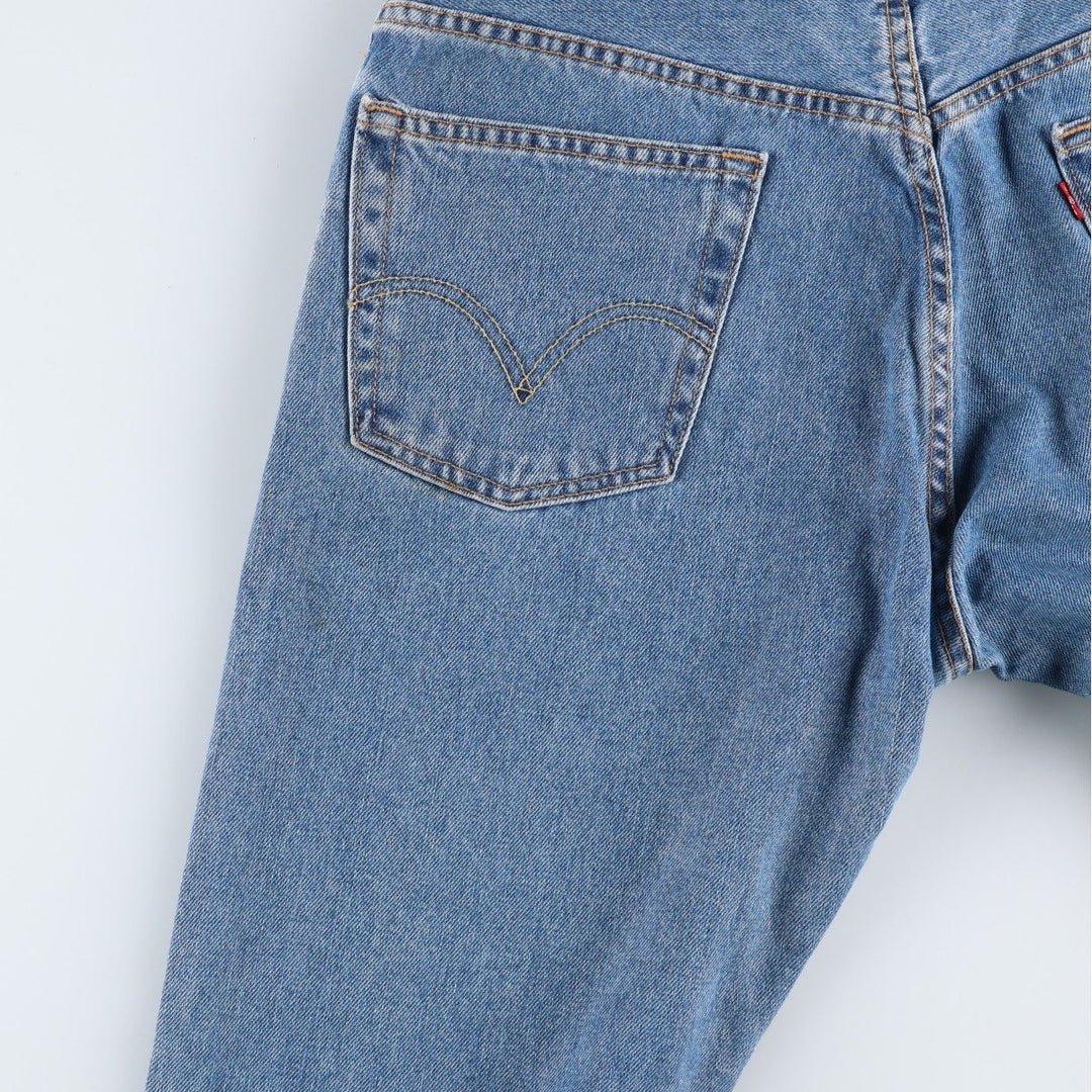 00'S Levi's 505 REGULAR FIT tapered denim pants for men, size w33 cotton blue type Vintage Second Hand