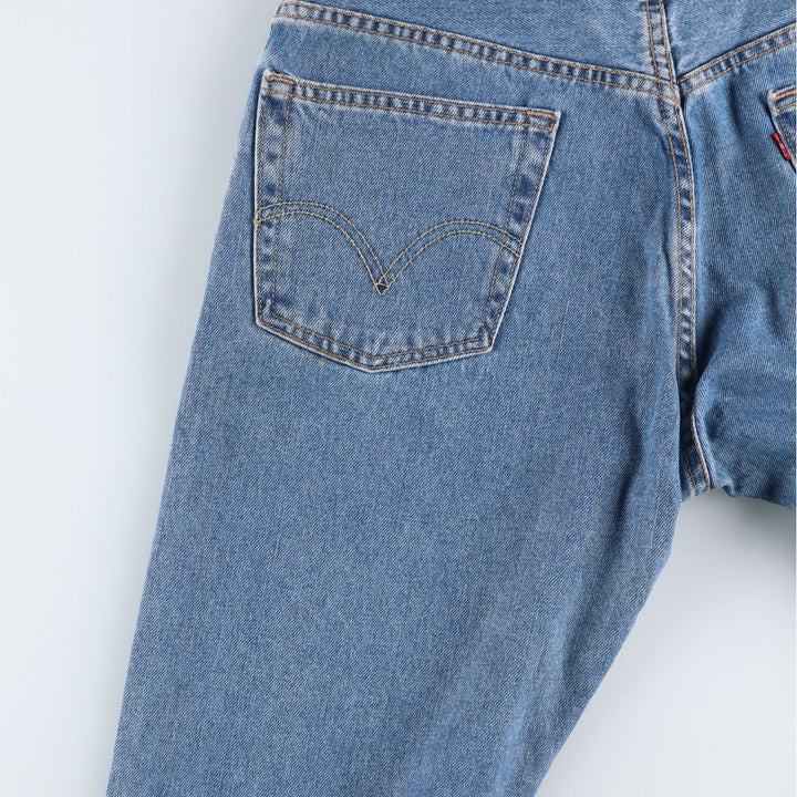 00'S Levi's 505 REGULAR FIT tapered denim pants for men, size w33 cotton blue type Vintage Second Hand