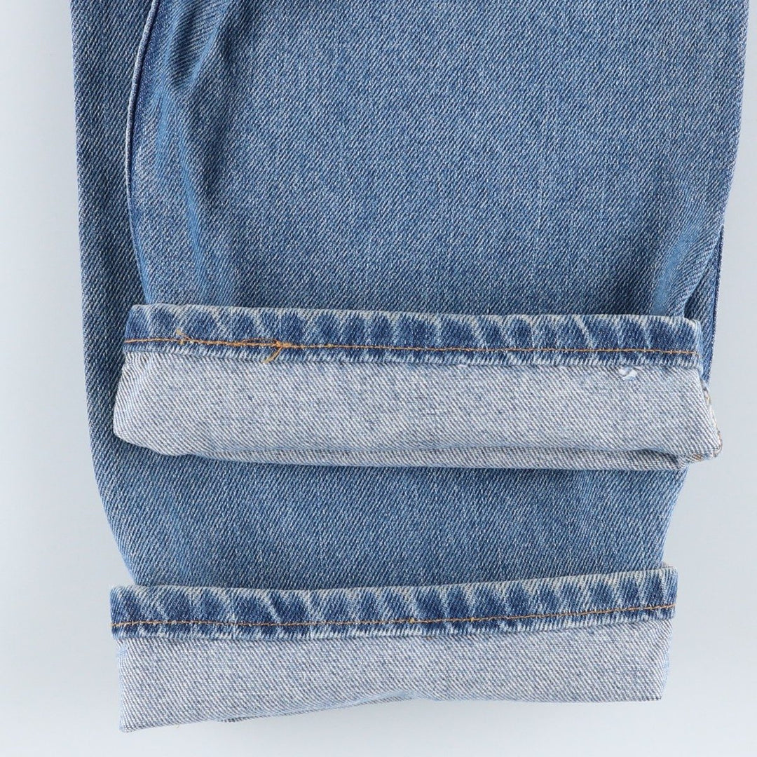 00'S Levi's 505 REGULAR FIT tapered denim pants for men, size w33 cotton blue type Vintage Second Hand