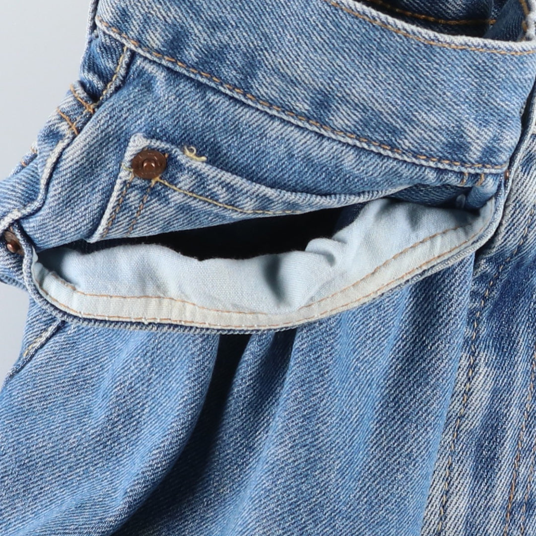 00'S Levi's 505 REGULAR FIT tapered denim pants for men, size w33 cotton blue type Vintage Second Hand