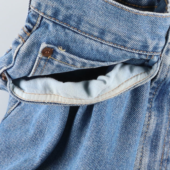 00'S Levi's 505 REGULAR FIT tapered denim pants for men, size w33 cotton blue type Vintage Second Hand